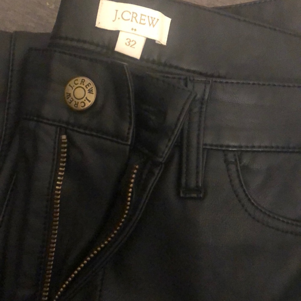 J crew leather pants